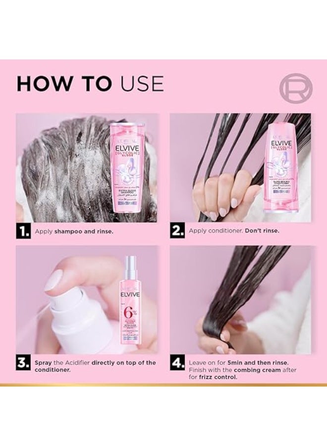 لوريال باريس كريم إلفيف جليكوليك جلوس للتمشيط يُترك على الشعر مع حمض الجليكوليك للشعر الباهت والمسامي 200 مل - Image 3